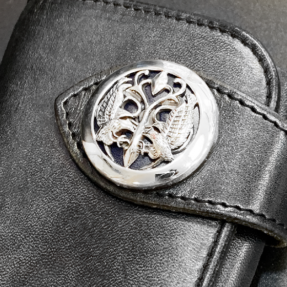 アルズニ ALZUN シルバー950トラコンチョドロップハンドル本革財布  